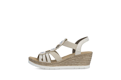 Dámske sandále Rieker 619B2-60 béžová