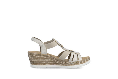 Dámske sandále Rieker 619B2-60 béžová