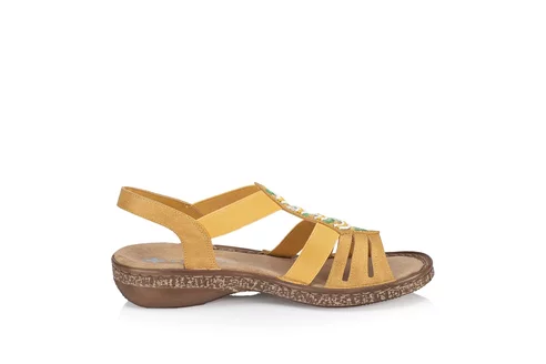 Dámske sandále Rieker 62808-68 žlté