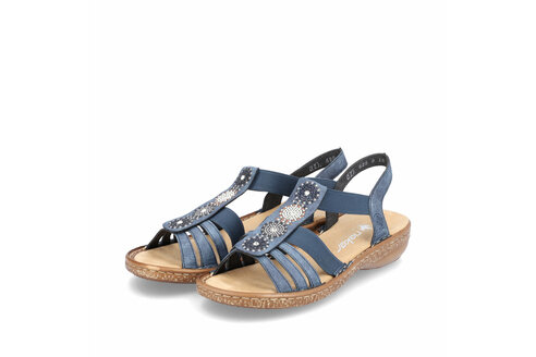 Dámske sandále Rieker 628G9-16 modré