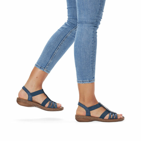 Dámske sandále Rieker 628G9-16 modré
