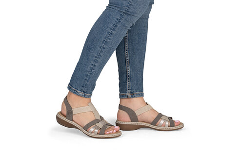 Dámske sandále Rieker 65918-64 šedá