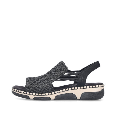 Dámske sandále Rieker 66241-00 čierna