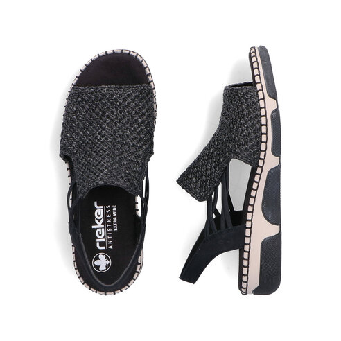 Dámske sandále Rieker 66241-00 čierna