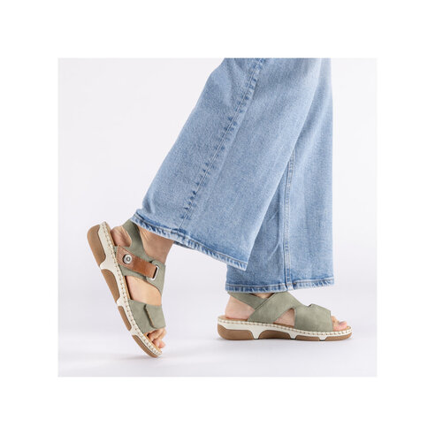 Dámske sandále Rieker 66280-52 zelená