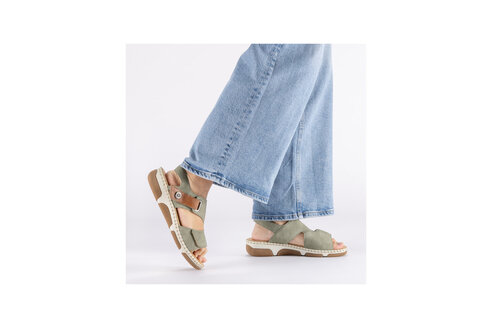 Dámske sandále Rieker 66280-52 zelená