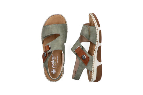 Dámske sandále Rieker 66280-52 zelená