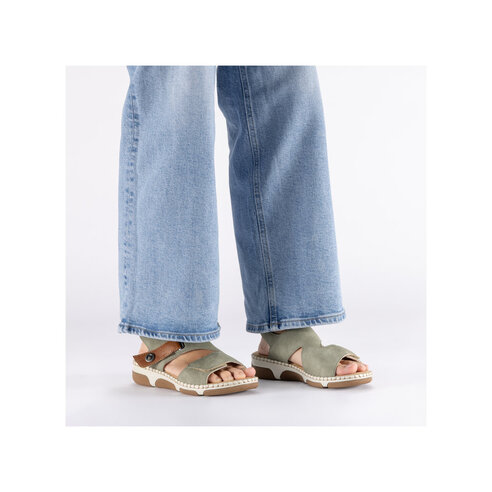 Dámske sandále Rieker 66280-52 zelená