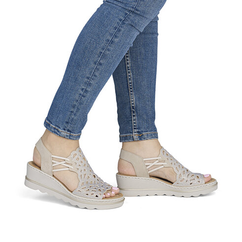 Dámske sandále Rieker 67465-62 béžová