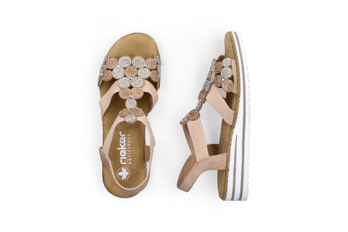 Dámske sandále Rieker V0613-90 ružová