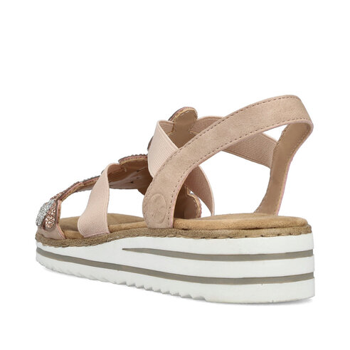 Dámske sandále Rieker V0613-90 ružová