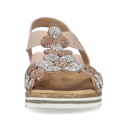 Dámske sandále Rieker V0613-90 ružová