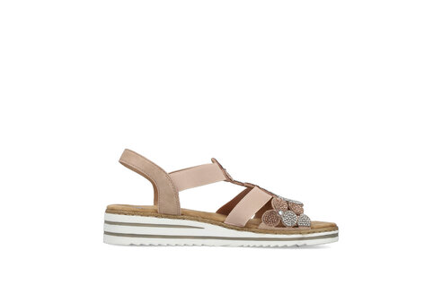 Dámske sandále Rieker V0613-90 ružová