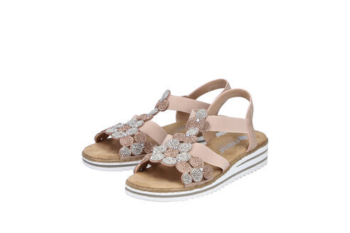 Dámske sandále Rieker V0613-90 ružová