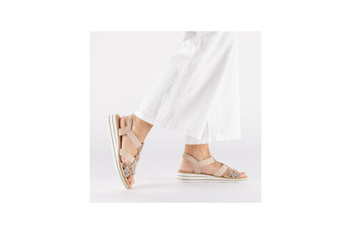 Dámske sandále Rieker V0613-90 ružová