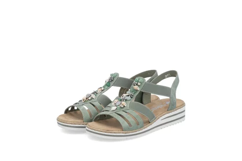 Dámske sandále Rieker V0649-52 zelené