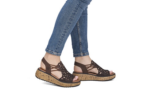 Dámske sandále Rieker V1765-24 hnedá