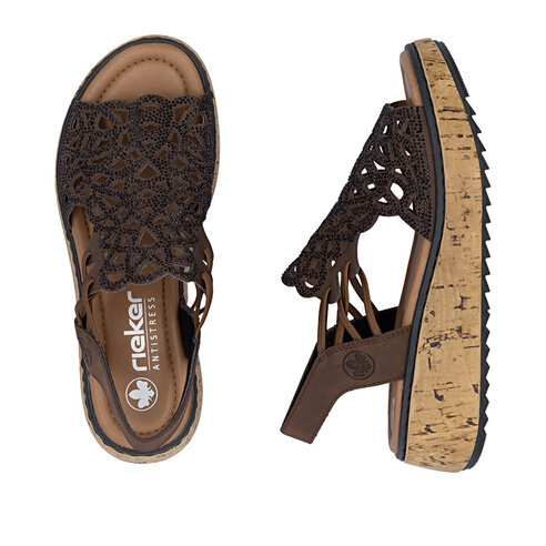Dámske sandále Rieker V1765-24 hnedá