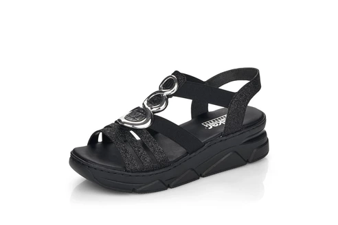 Dámske sandále Rieker V20L4-00 čierna