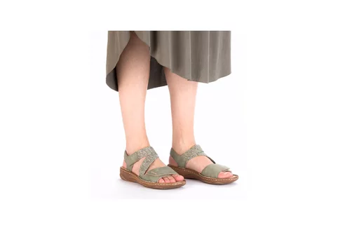 Dámske sandále Rieker V2862-52 zelené