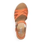 Dámske sandále Rieker V3863-38 oranžové