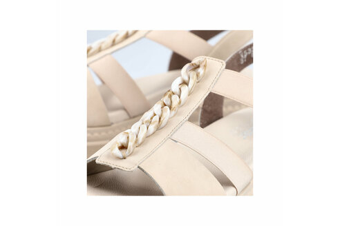 Dámske sandále Rieker V5350-60 biela káva