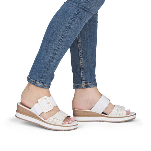 Dámske šľapky Remonte D6463-80 biela