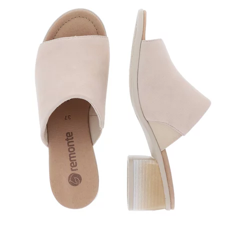 Dámske šľapky Remonte R8752-60 biela káva