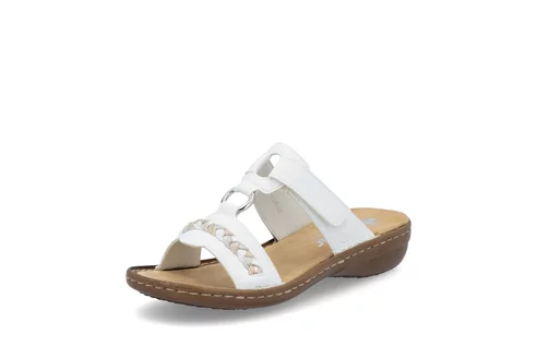 Dámske šľapky Rieker 60885-62 biela káva