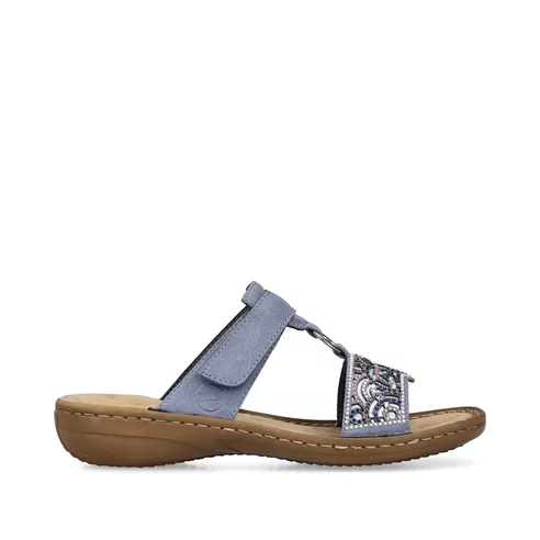 Dámske šľapky Rieker 608K2-12 modrá