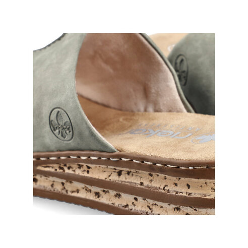 Dámske šľapky Rieker 62905-53 zelená