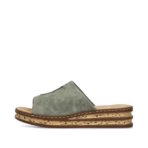 Dámske šľapky Rieker 62905-53 zelená