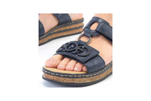 Dámske šľapky Rieker 62936-14 modrá