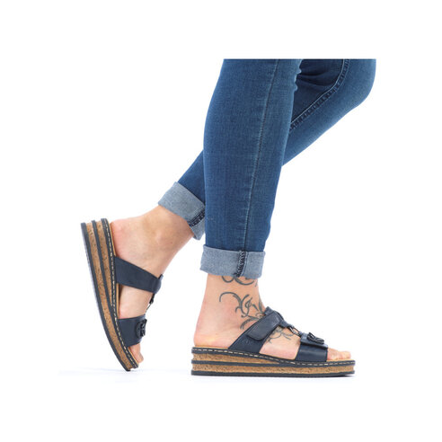 Dámske šľapky Rieker 62936-14 modrá