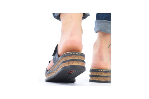 Dámske šľapky Rieker 62936-14 modrá