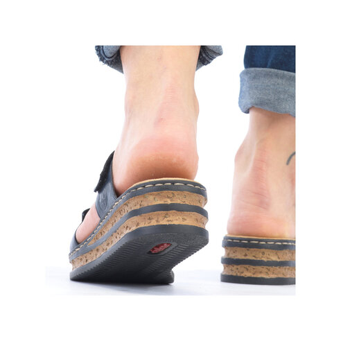 Dámske šľapky Rieker 62936-14 modrá