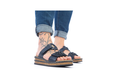 Dámske šľapky Rieker 62936-14 modrá