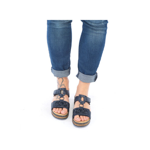 Dámske šľapky Rieker 62936-14 modrá