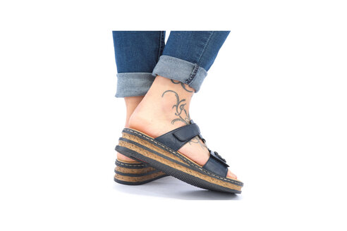 Dámske šľapky Rieker 62936-14 modrá