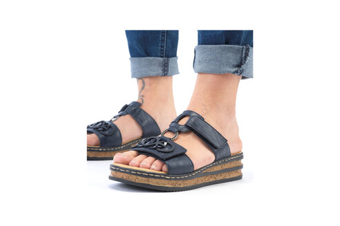 Dámske šľapky Rieker 62936-14 modrá