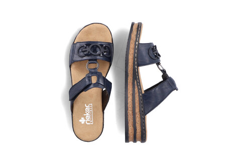 Dámske šľapky Rieker 62936-14 modrá