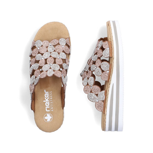 Dámske šľapky Rieker V02R8-90 ružová