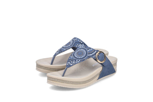 Dámske šľapky Rieker V1465-14 modrá