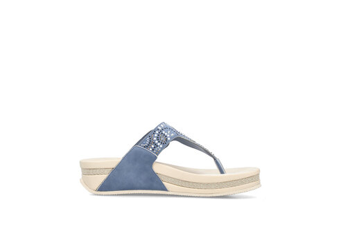 Dámske šľapky Rieker V1465-14 modrá