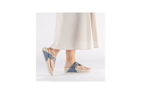 Dámske šľapky Rieker V1465-14 modrá