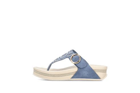 Dámske šľapky Rieker V1465-14 modrá