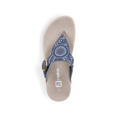 Dámske šľapky Rieker V1465-14 modrá