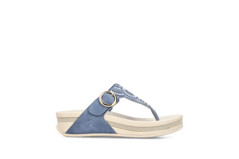 Dámske šľapky Rieker V1465-14 modrá