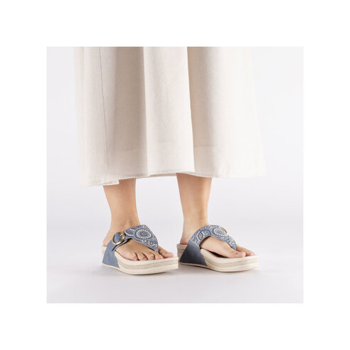 Dámske šľapky Rieker V1465-14 modrá