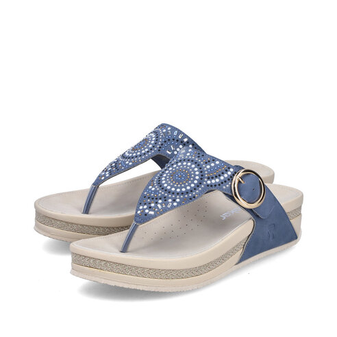 Dámske šľapky Rieker V1465-14 modrá